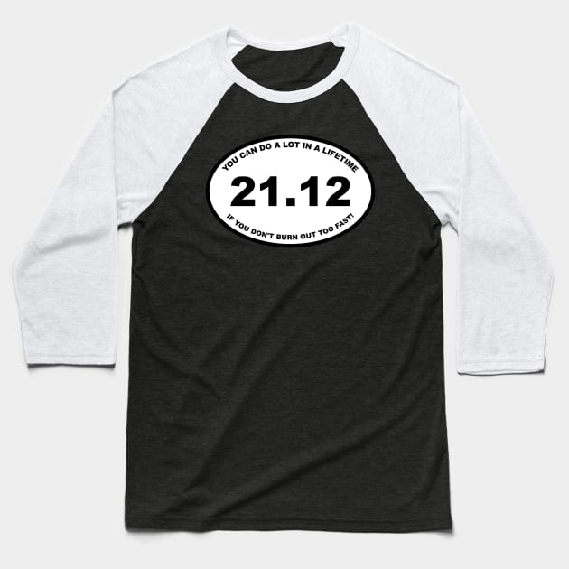 Rush Marathon Song Oval Baseball T-Shirt by RetroZest